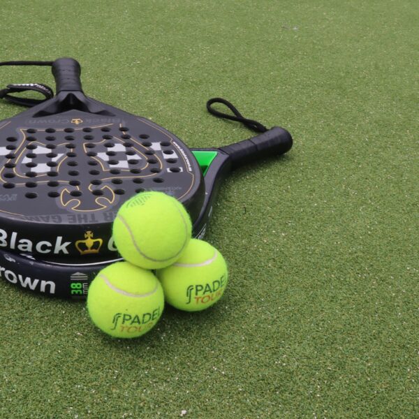2 black padel rackets